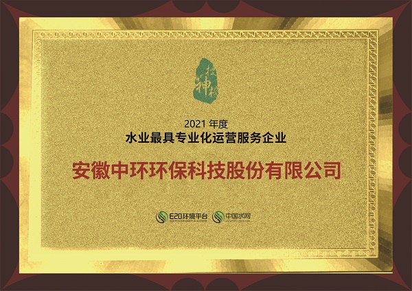 2021年度水业最具专业化运营服务企业